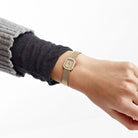 Audemars Piguet 'Ladies' Rectangle Watch Yellow Gold Champagne Diamond Dial Diamond Bezel