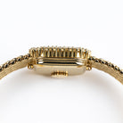 Audemars Piguet 'Ladies' Rectangle Watch Yellow Gold Champagne Diamond Dial Diamond Bezel