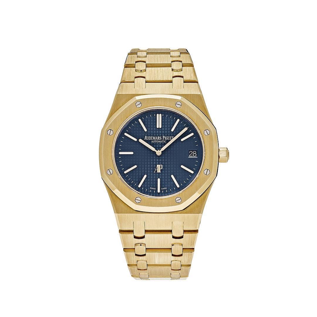 Audemars Piguet Royal Oak 15202BA.OO.1240BA.01 'Jumbo' Extra Thin Yellow Gold Blue Dial (2018)