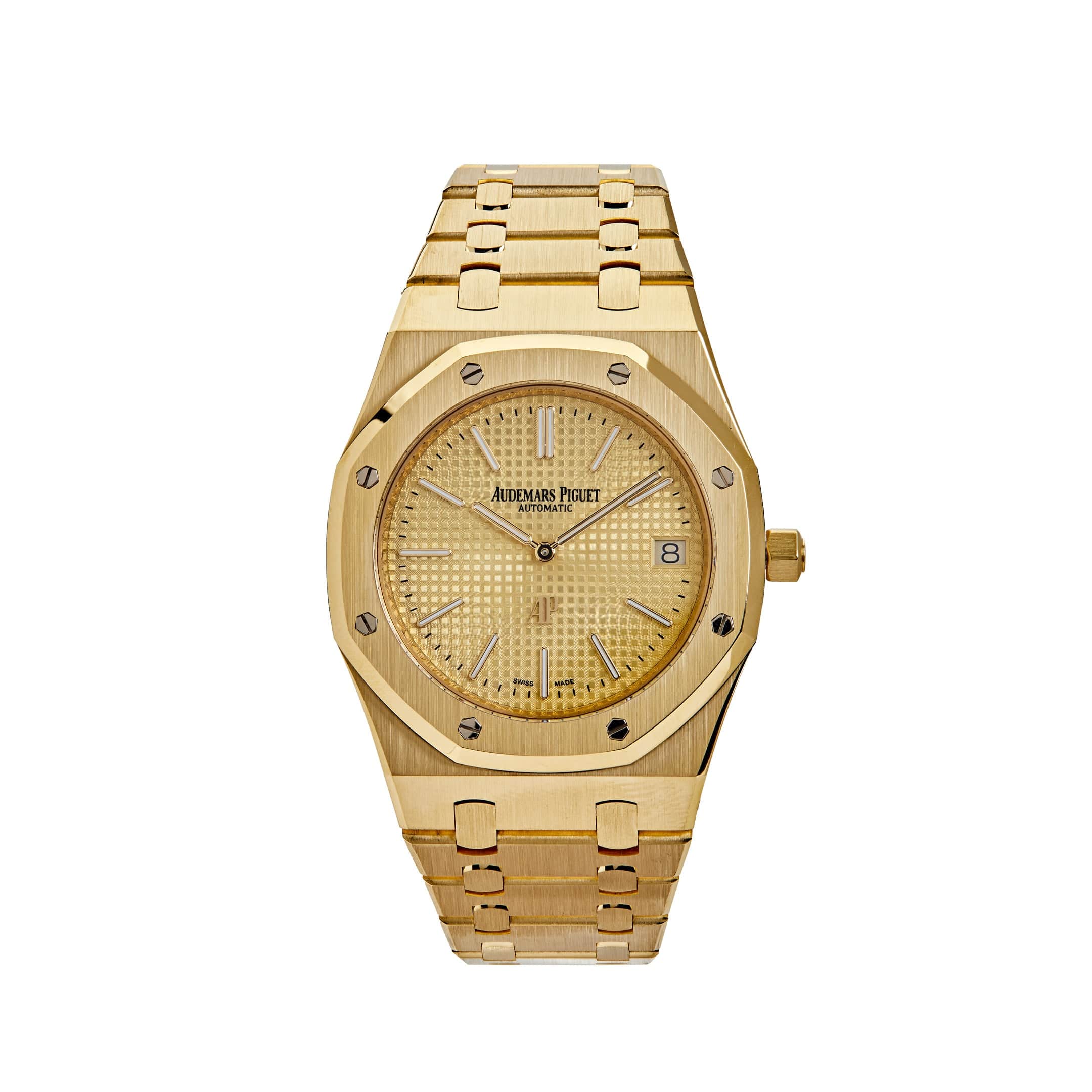 Luxury Watch Audemars Piguet Royal Oak "Jumbo" Extra Thin Yellow Gold 15202BA.OO.1240BA.02 Wrist Aficionado