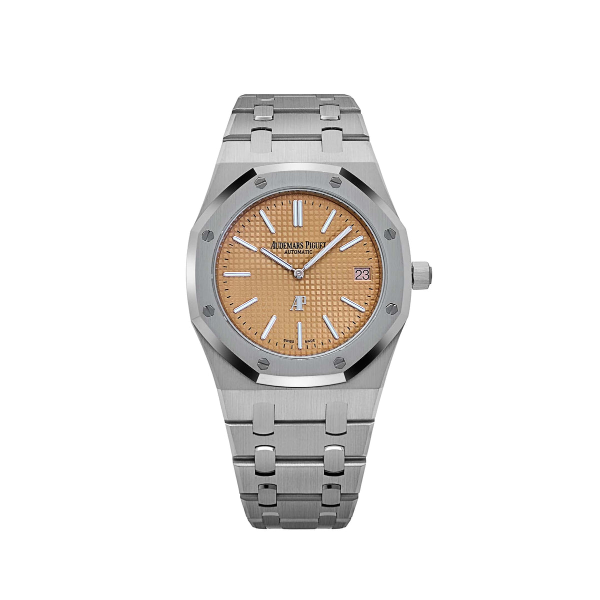 Audemars Piguet Royal Oak 15202BC.OO.1240BC.01 'Jumbo' Extra-Thin White Gold Salmon Dial (2019)