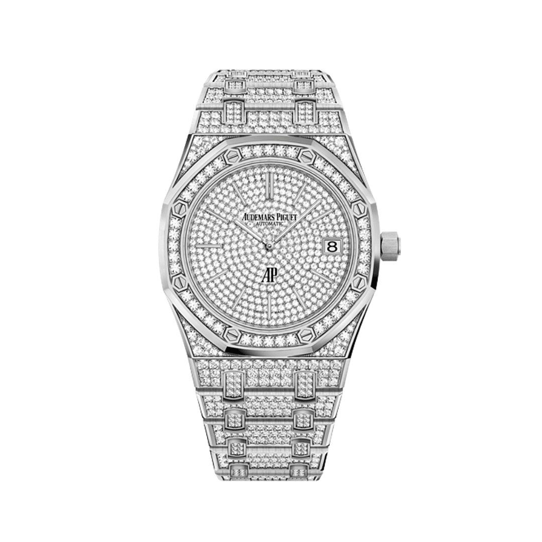 Luxury Watch Audemars Piguet Royal Oak 'Jumbo' Extra Thin 39mm Diamond Set 15202BC.ZZ.1241BC.01 Wrist Aficionado