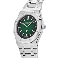 Thumbnail for Audemars Piguet Royal Oak 15202PT.OO.1240PT.01 'Jumbo' Extra-Thin Platinum Green Dial (2021)