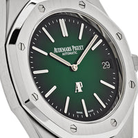 Thumbnail for Audemars Piguet Royal Oak 15202PT.OO.1240PT.01 'Jumbo' Extra-Thin Platinum Green Dial (2021)