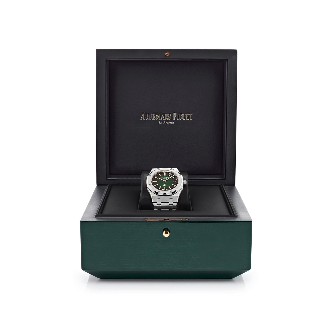 Audemars Piguet Royal Oak 15202PT.OO.1240PT.01 'Jumbo' Extra-Thin Platinum Green Dial (2021)