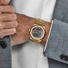 Audemars Piguet Royal Oak 15407BA.OO.1220BA.01 Double Balance Wheel Yellow Gold Openworked Dial