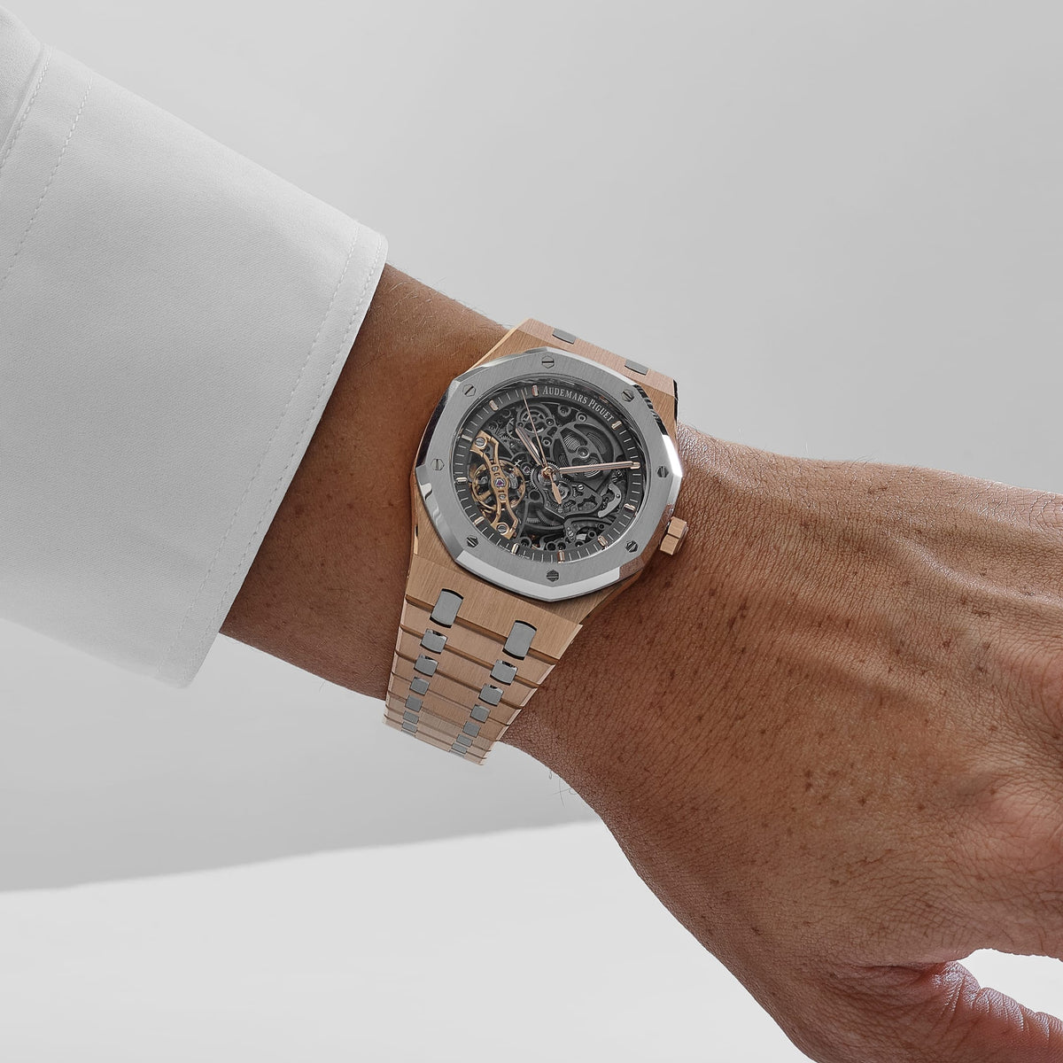 Audemars Piguet Royal Oak 15407RT.OO.1220RT.01 Double Balance Wheel 'Create the Extraordinary' Rose Gold Stainless Steel Openworked Limited Edition of 39 (2025)