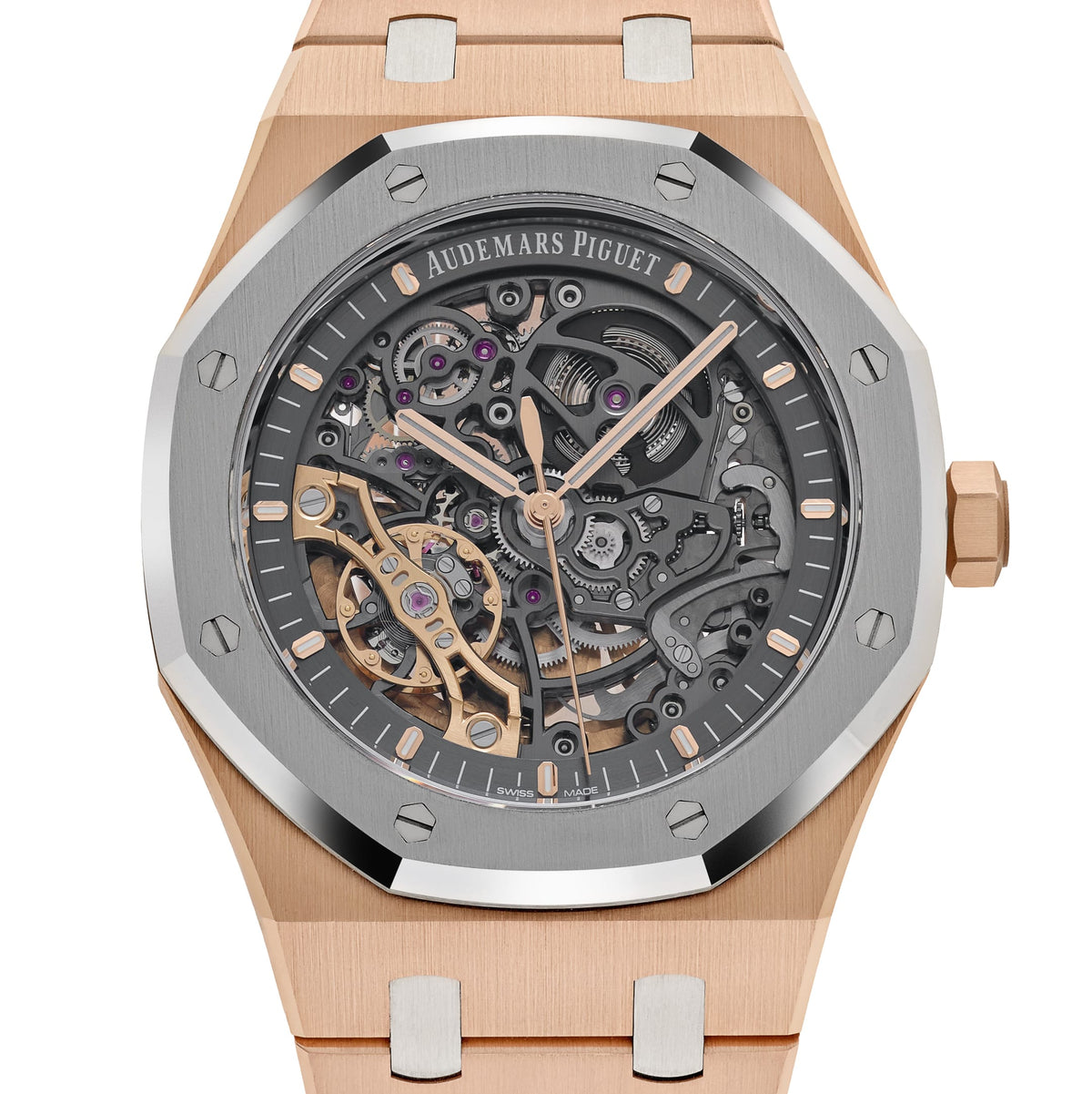 Audemars Piguet Royal Oak 15407RT.OO.1220RT.01 Double Balance Wheel 'Create the Extraordinary' Rose Gold Stainless Steel Openworked Limited Edition of 39 (2025)
