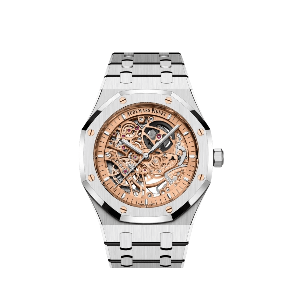 Audemars Piguet Royal Oak 15407ST.OO.1220ST.02 Double Balance Wheel Openworked Stainless Steel Pink Gold-Toned Dial (2026)
