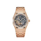 Audemars Piguet Royal Oak 15412OR.ZZ.1220OR.01 Double Balance Wheel Openworked Rose Gold Baguette Bezel (2021)