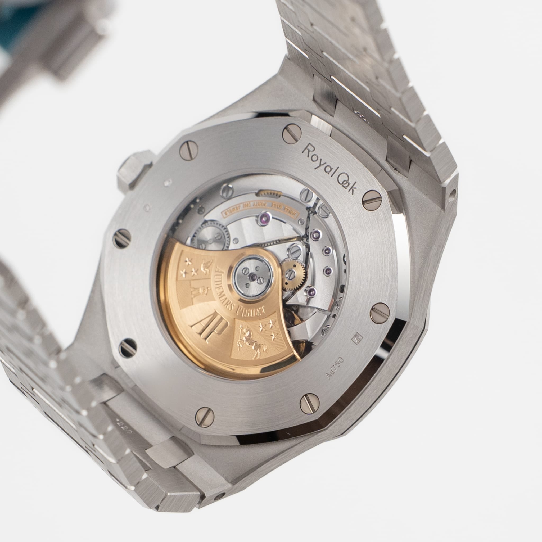 Audemars Piguet Royal Oak 15413BC.YY.1220BC.01 White Gold Rainbow Sapphires Bezel Diamond Dial Limited Edition of 10