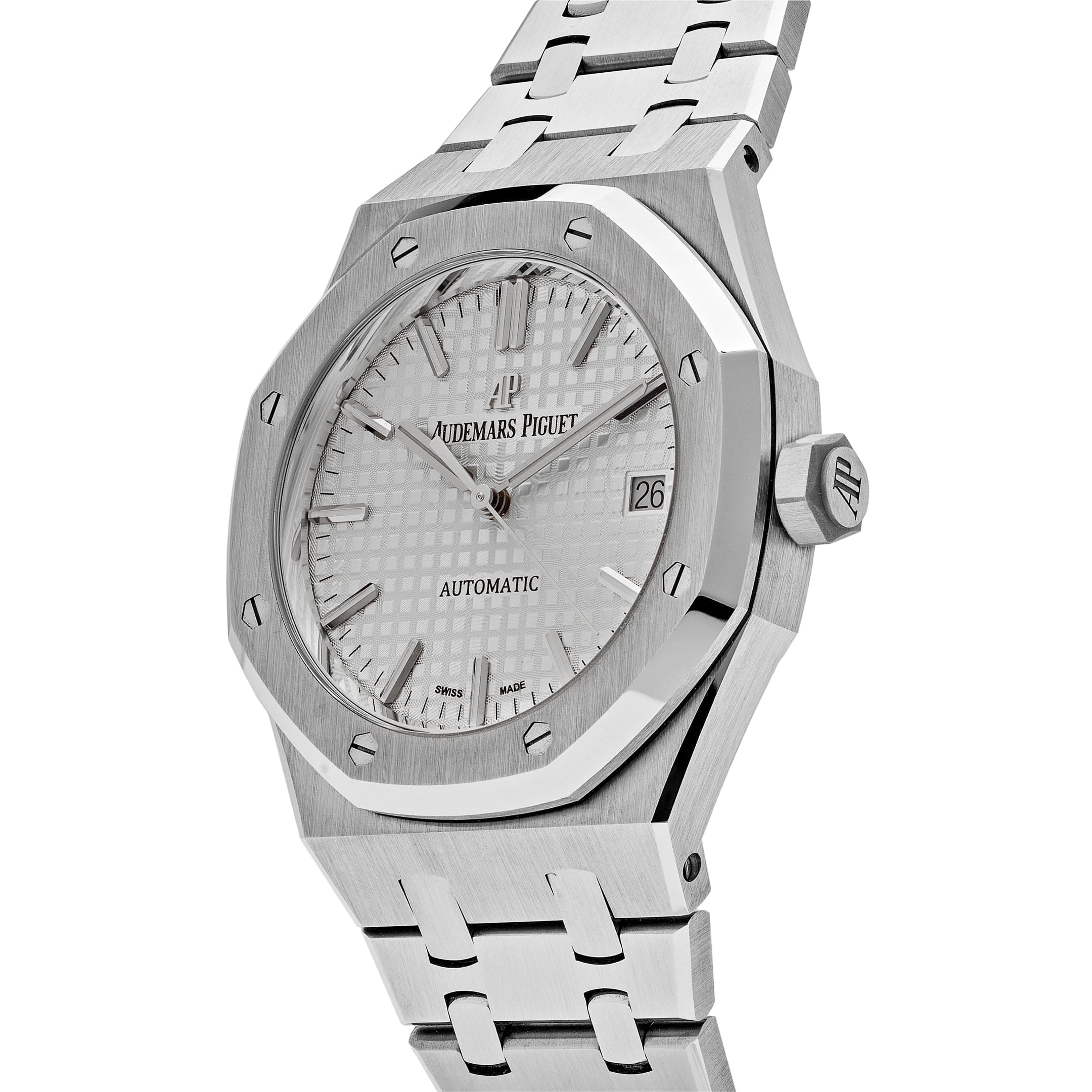 Audemars Piguet Royal Oak Selfwinding Stainless Steel White Dial 15450ST.OO.1256ST.01.A Wrist Aficionado