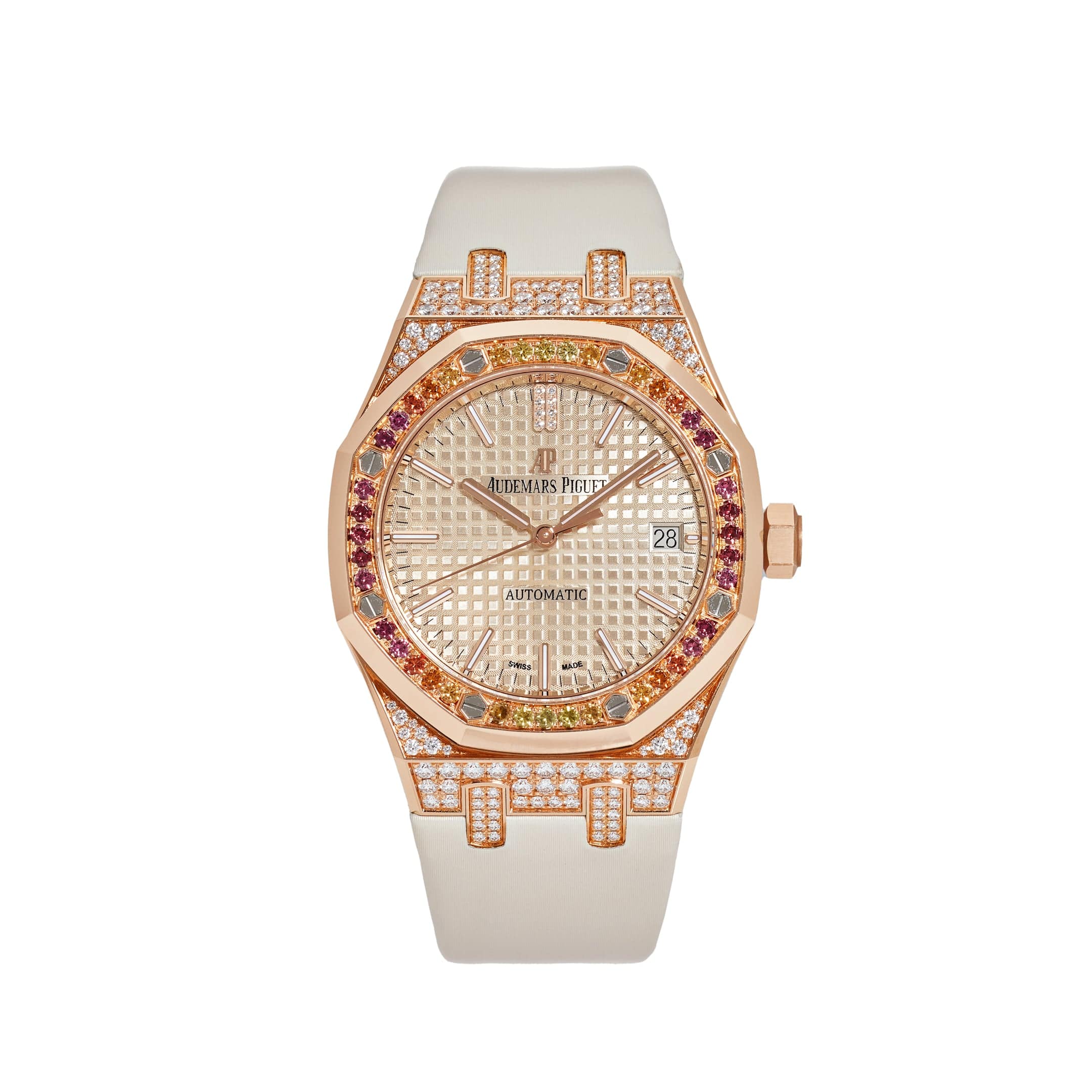 Luxury Watch Audemars Piguet Royal Oak Selfwinding Rose Gold and Diamonds 15452OR.ZY.D038VE.01 Wrist Aficionado