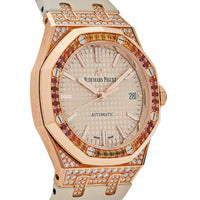 Thumbnail for Luxury Watch Audemars Piguet Royal Oak Selfwinding Rose Gold and Diamonds 15452OR.ZY.D038VE.01 Wrist Aficionado