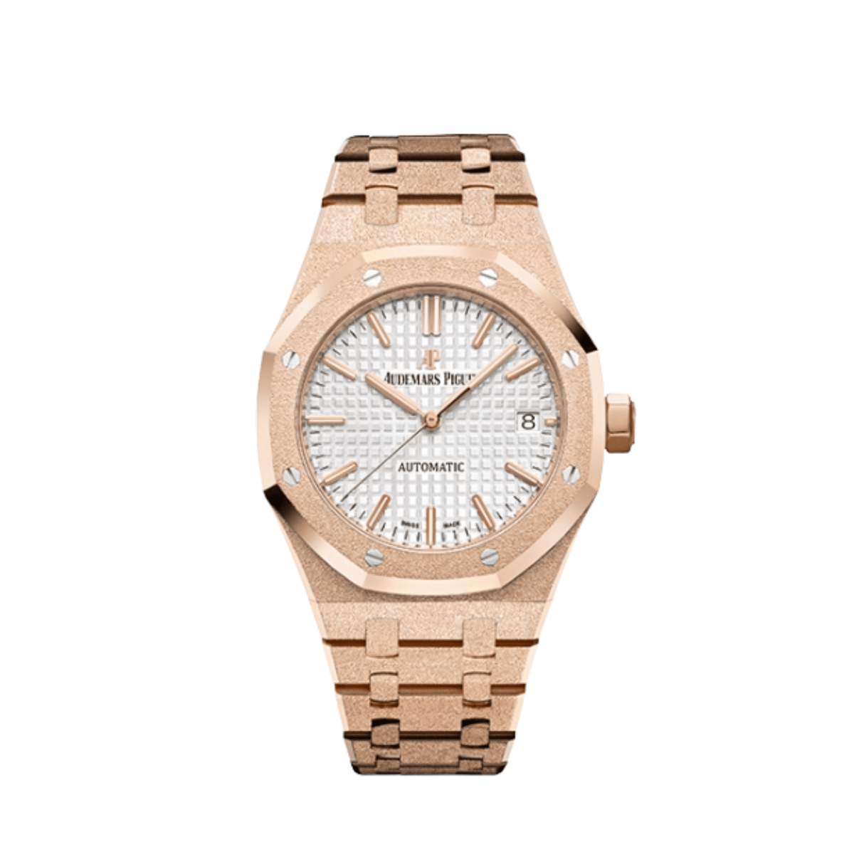 Audemars Piguet Royal Oak 15454OR.GG.1259OR.01 Frosted Rose Gold White Dial (2017)