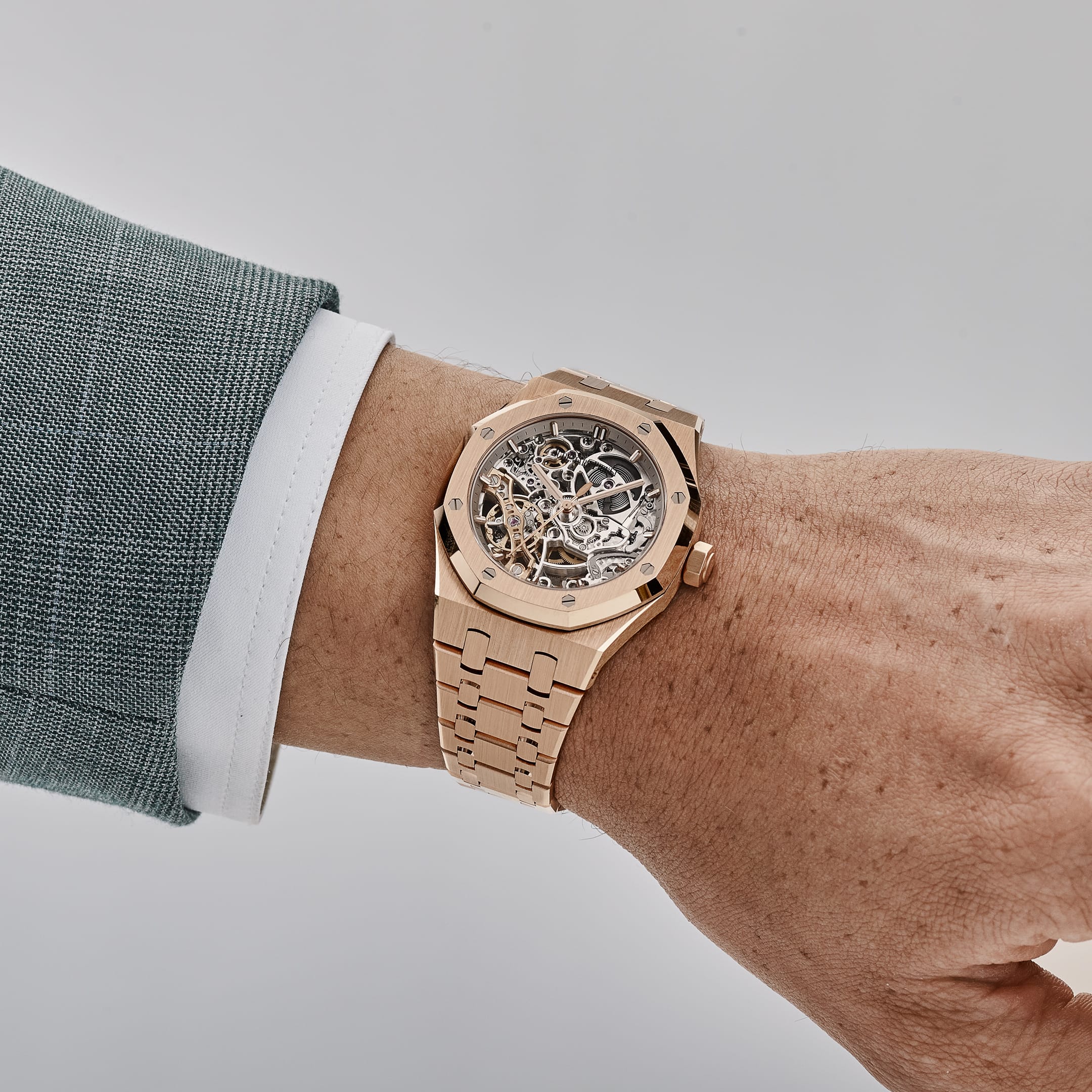 Audemars Piguet Royal Oak 15467OR.OO.1256OR.01 Double Balance Wheel Openworked Rose Gold