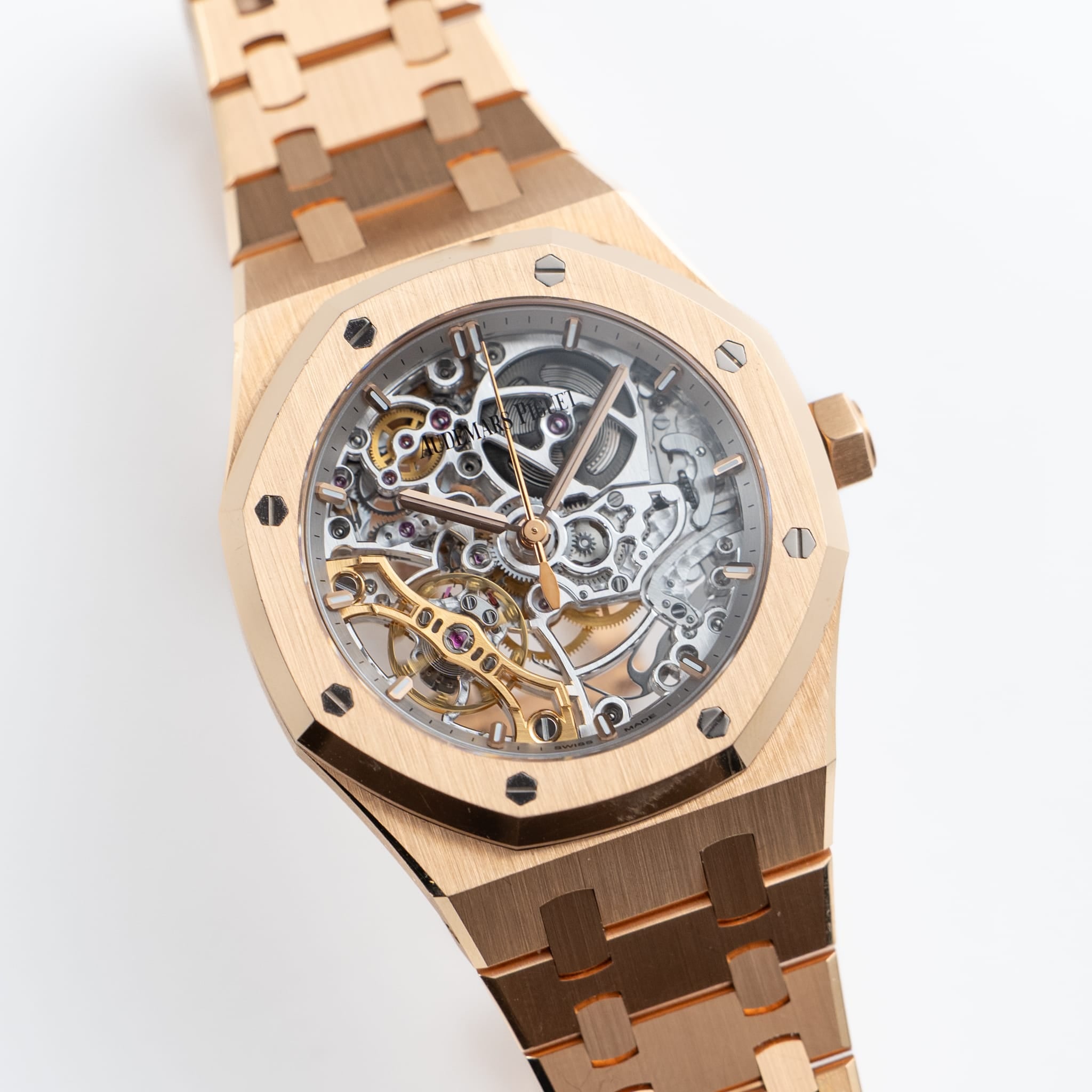 Audemars Piguet Royal Oak 15467OR.OO.1256OR.01 Double Balance Wheel Openworked Rose Gold