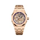 Audemars Piguet Royal Oak 15467OR.OO.1256OR.02 Double Balance Wheel Rose Gold Openworked Purple Inner Bezel