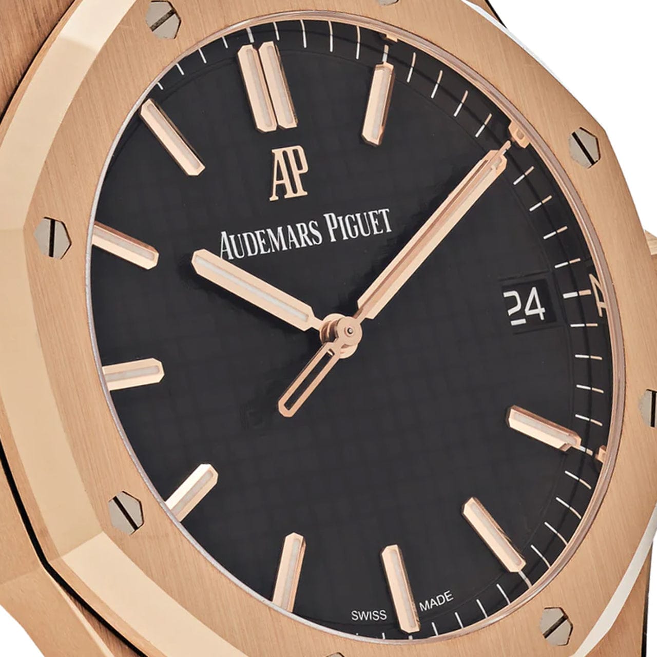 Luxury Watch Audemars Piguet Royal Oak Selfwinding Rose Gold Black Dial 41mm 15500OR.OO.1220OR.01 Wrist Aficionado