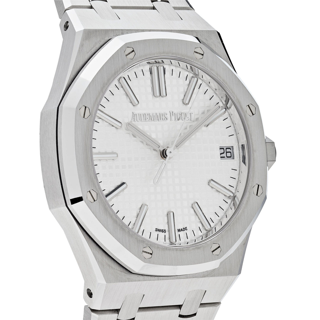 Luxury Watch Audemars Piguet Royal Oak Selfwinding 41mm Steel White Dial 15510ST.OO.1320ST.08 Wrist Aficionado