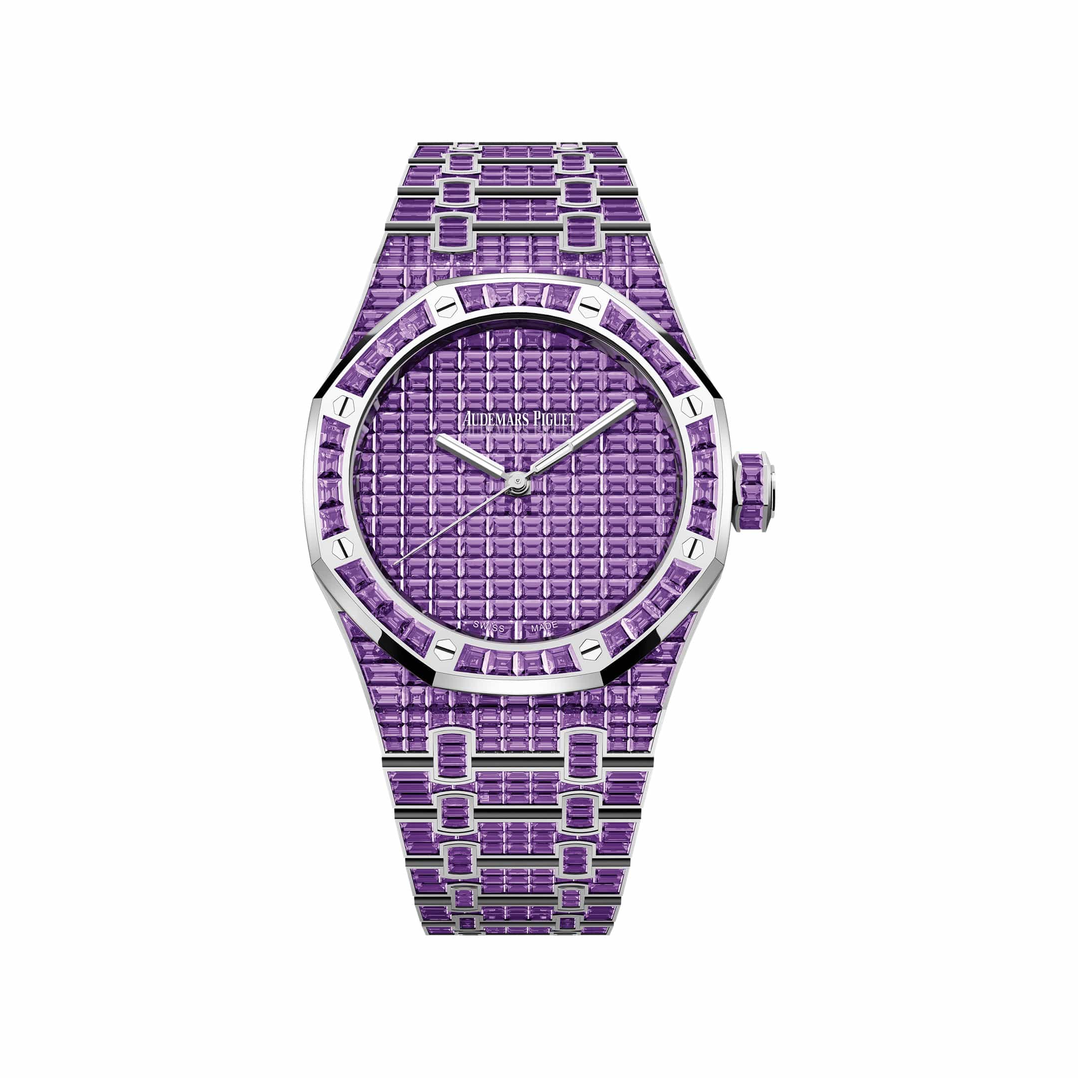 Audemars Piguet Royal Oak 15514BC.AY.1284BC.01 Amethyst '50th Anniversary' White Gold Amethyst Purple Dial