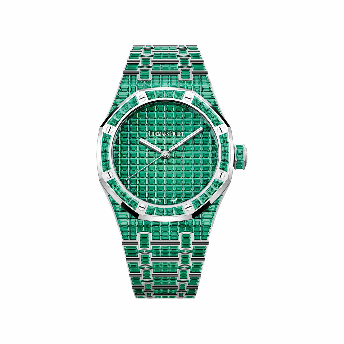 Audemars Piguet Royal Oak 15514BC.EE.1284BC.01 Emerald '50th Anniversary' White Gold Emerald Green Dial