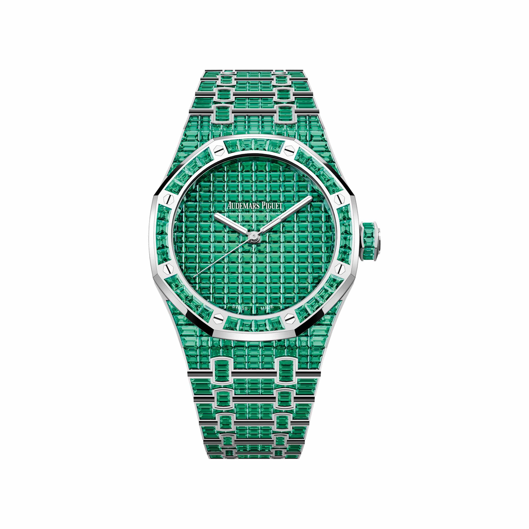 Audemars Piguet Royal Oak 15514BC.EE.1284BC.01 Emerald '50th Anniversary' White Gold Emerald Green Dial