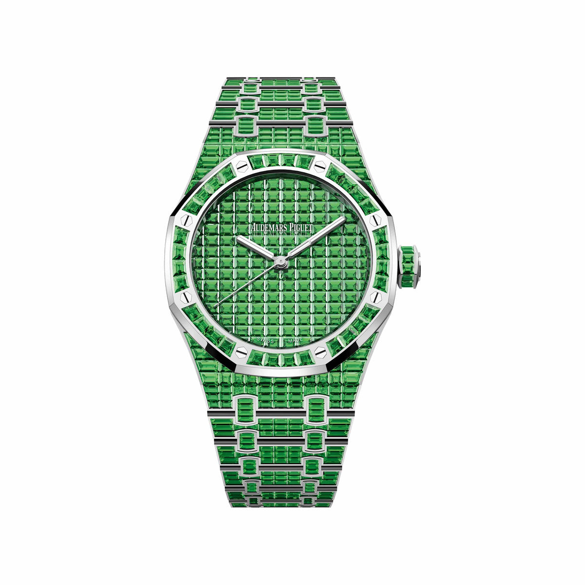 Audemars Piguet Royal Oak 15514BC.TV.1284BC.01 Tsavorite '50th Anniversary' White Gold Tsavorite Green Dial