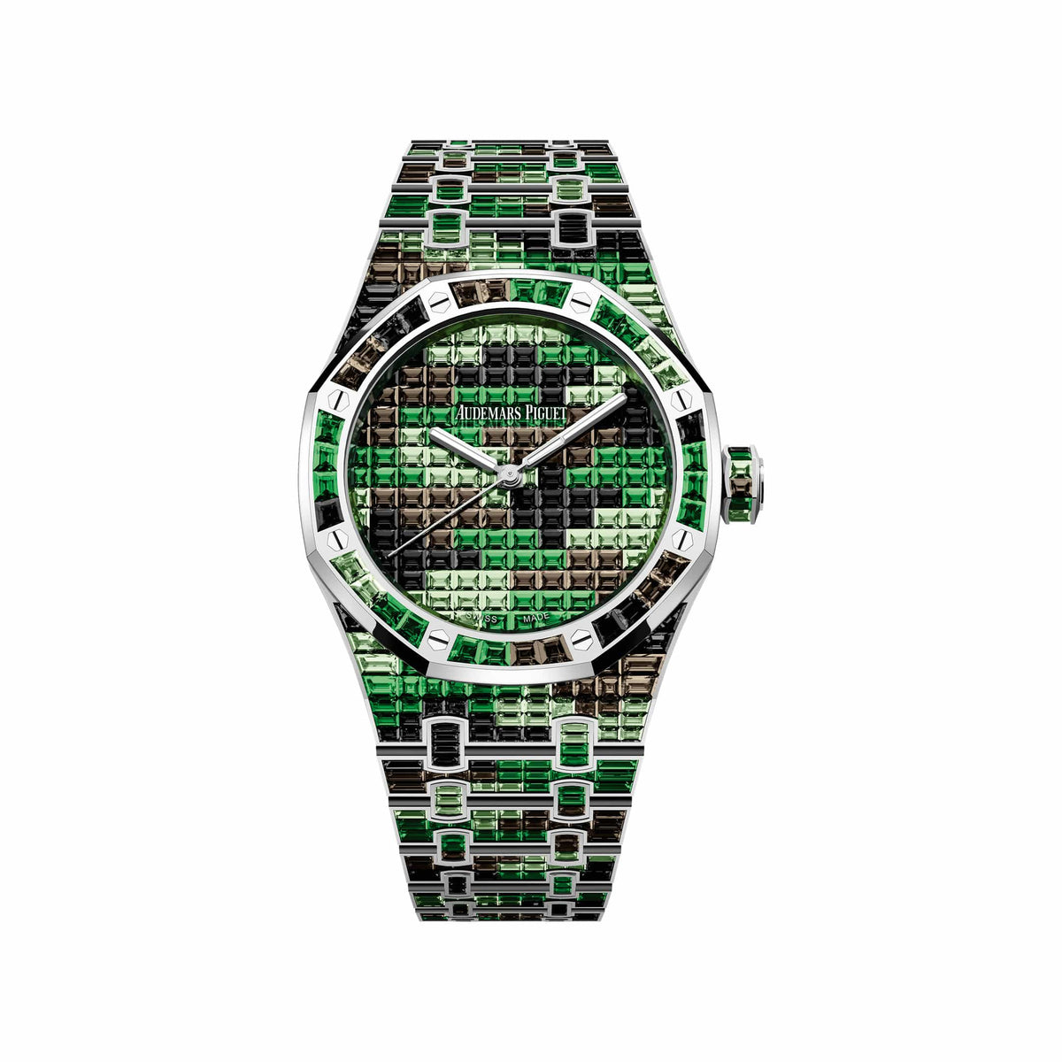 Audemars Piguet Royal Oak 15514BC.YY.1284BC.02 White Gold Black Sapphire Tsavorite Dial
