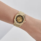 Audemars Piguet Royal Oak 15550BA.GG.1356BA.01 Frosted Yellow Gold Smoked Yellow Dial