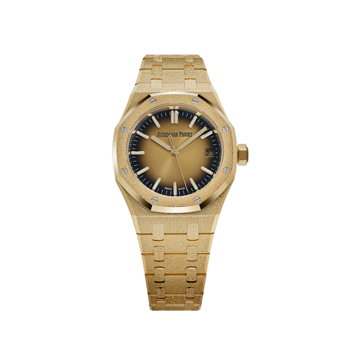 Audemars Piguet Royal Oak 15550BA.GG.1356BA.01 Frosted Yellow Gold Smoked Yellow Dial (2024)