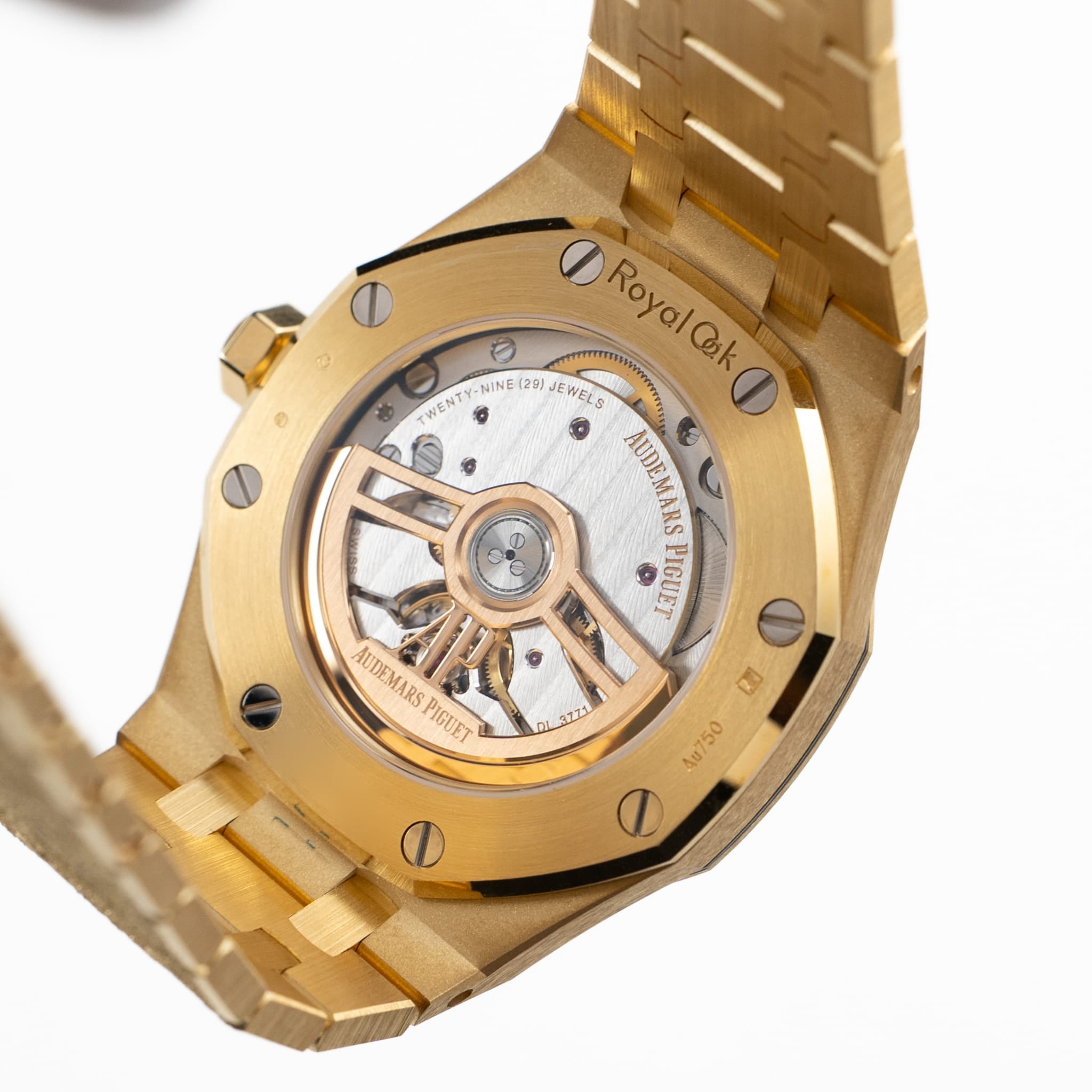 Audemars Piguet Royal Oak 15550BA.GG.1356BA.01 Frosted Yellow Gold Smoked Yellow Dial