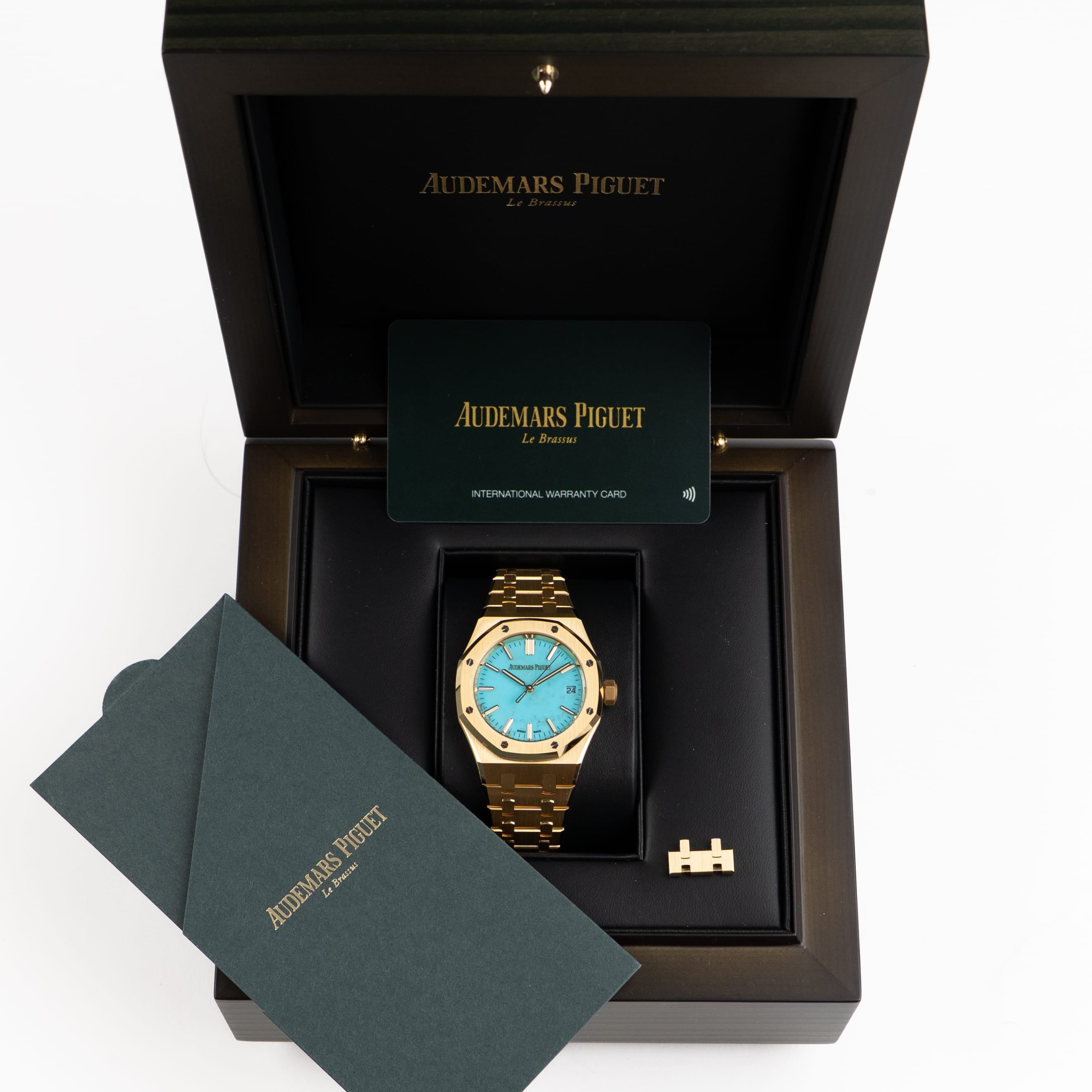 Audemars Piguet Royal Oak 15550BA.OO.1356BA.01 Yellow Gold Turquoise Stone Dial (2023)