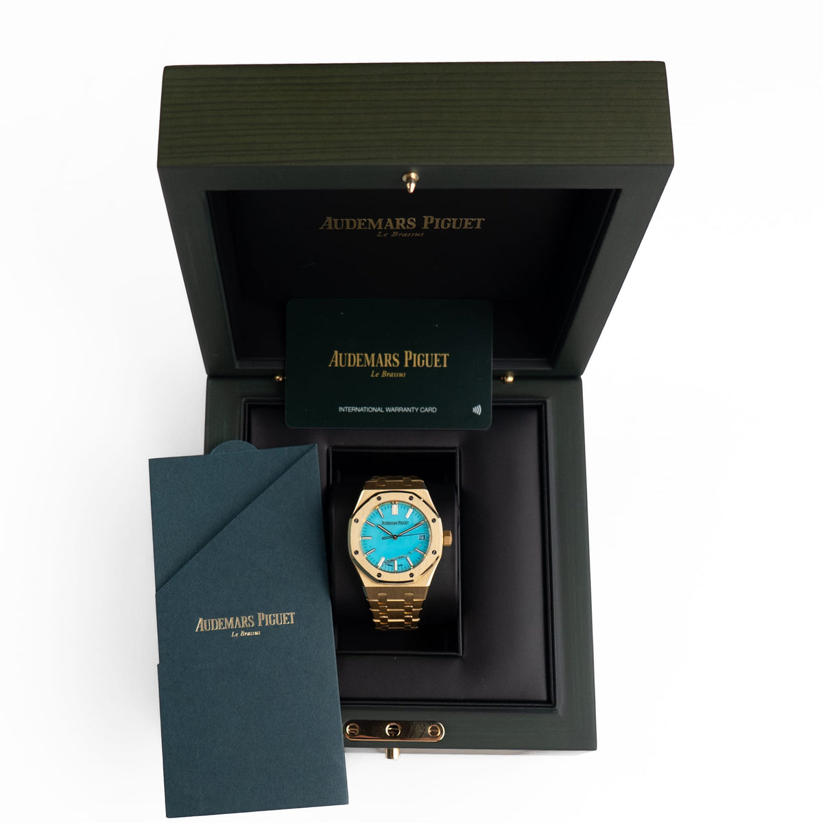 Audemars Piguet Royal Oak 15550BA.OO.1356BA.01 Yellow Gold Turquoise Stone Dial (2025)