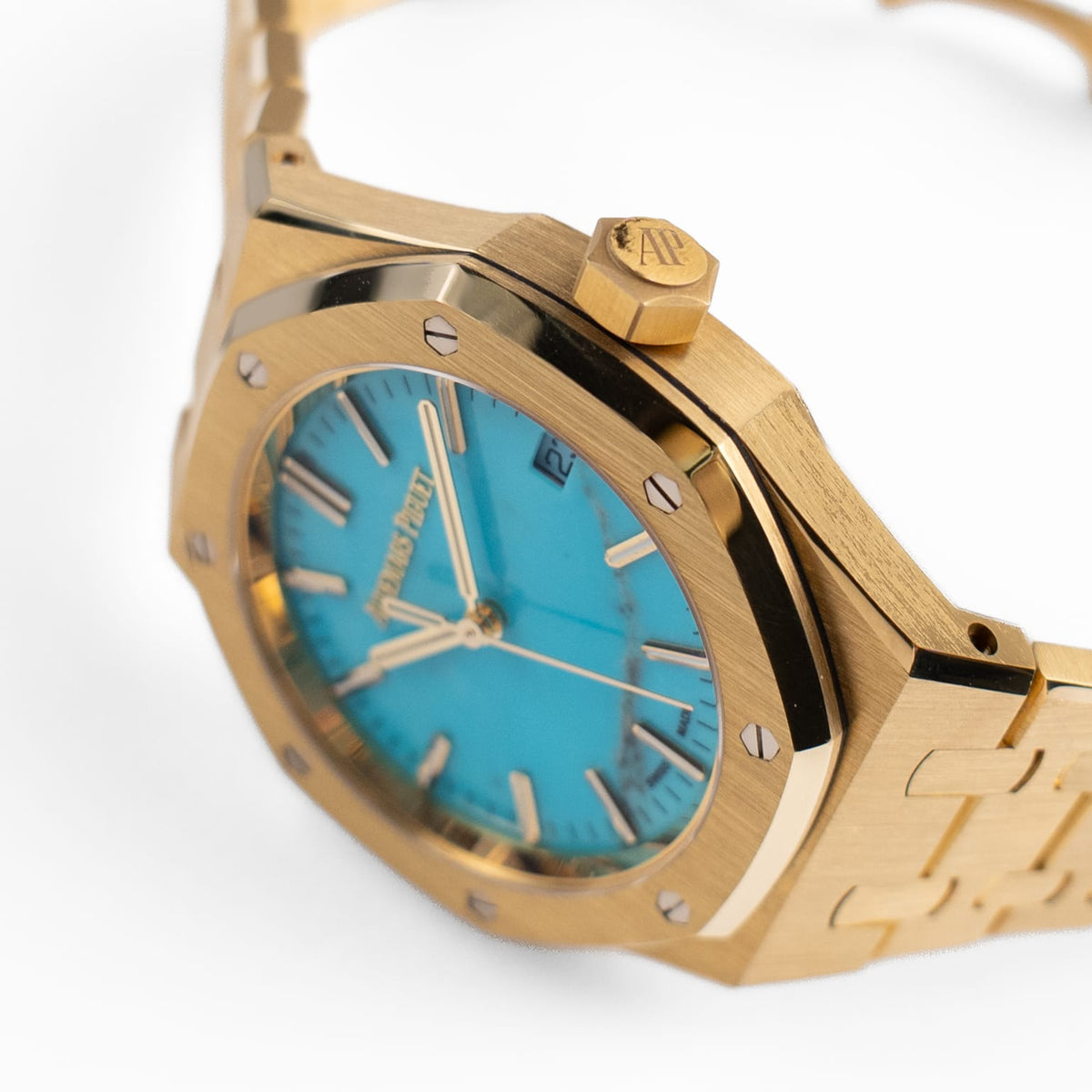 Audemars Piguet Royal Oak 15550BA.OO.1356BA.01 Yellow Gold Turquoise Stone Dial (2025)