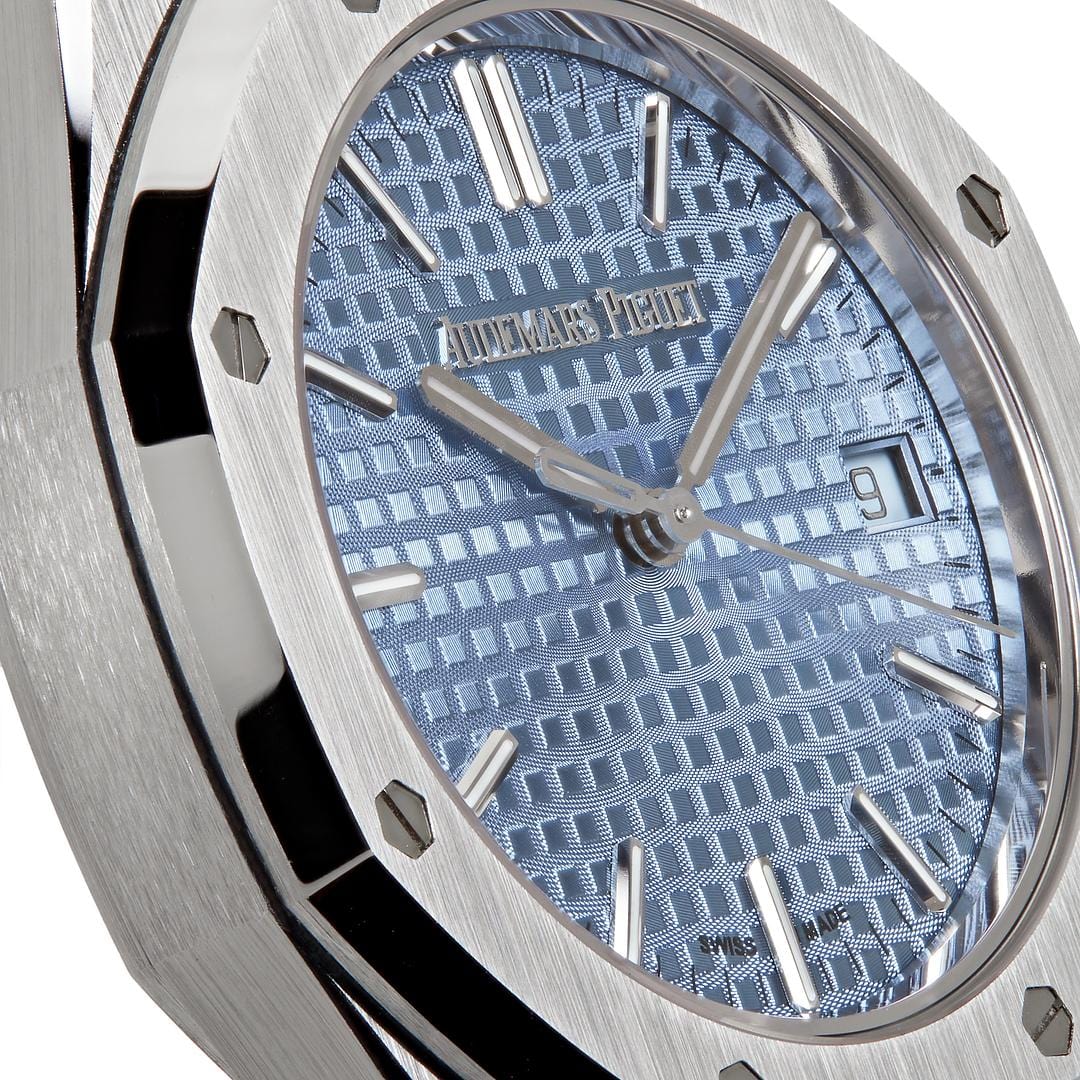 Luxury Watch Audemars Piguet Royal Oak Selfwinding "50th Anniversary" Steel Ice Blue Dial 15550ST.OO.1356ST.04 Wrist Aficionado