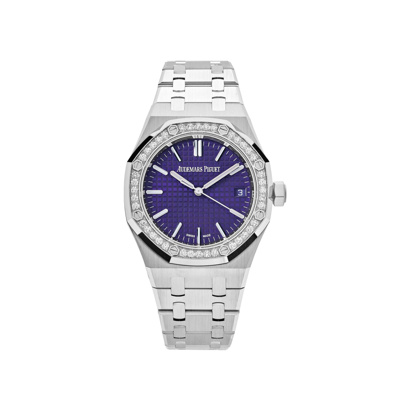 Audemars Piguet Royal Oak 15551BC.ZZ.1356BC.02 White Gold Purple Dial Diamond Bezel Special Edition (2023)