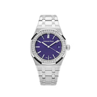 Thumbnail for Audemars Piguet Royal Oak 15551BC.ZZ.1356BC.02 White Gold Purple Dial Diamond Bezel Special Edition (2023)