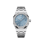 Audemars Piguet Royal Oak 15551ST.ZZ.1356ST.04 'Ladies' Stainless Steel Light Blue Dial Diamond Bezel (2024)