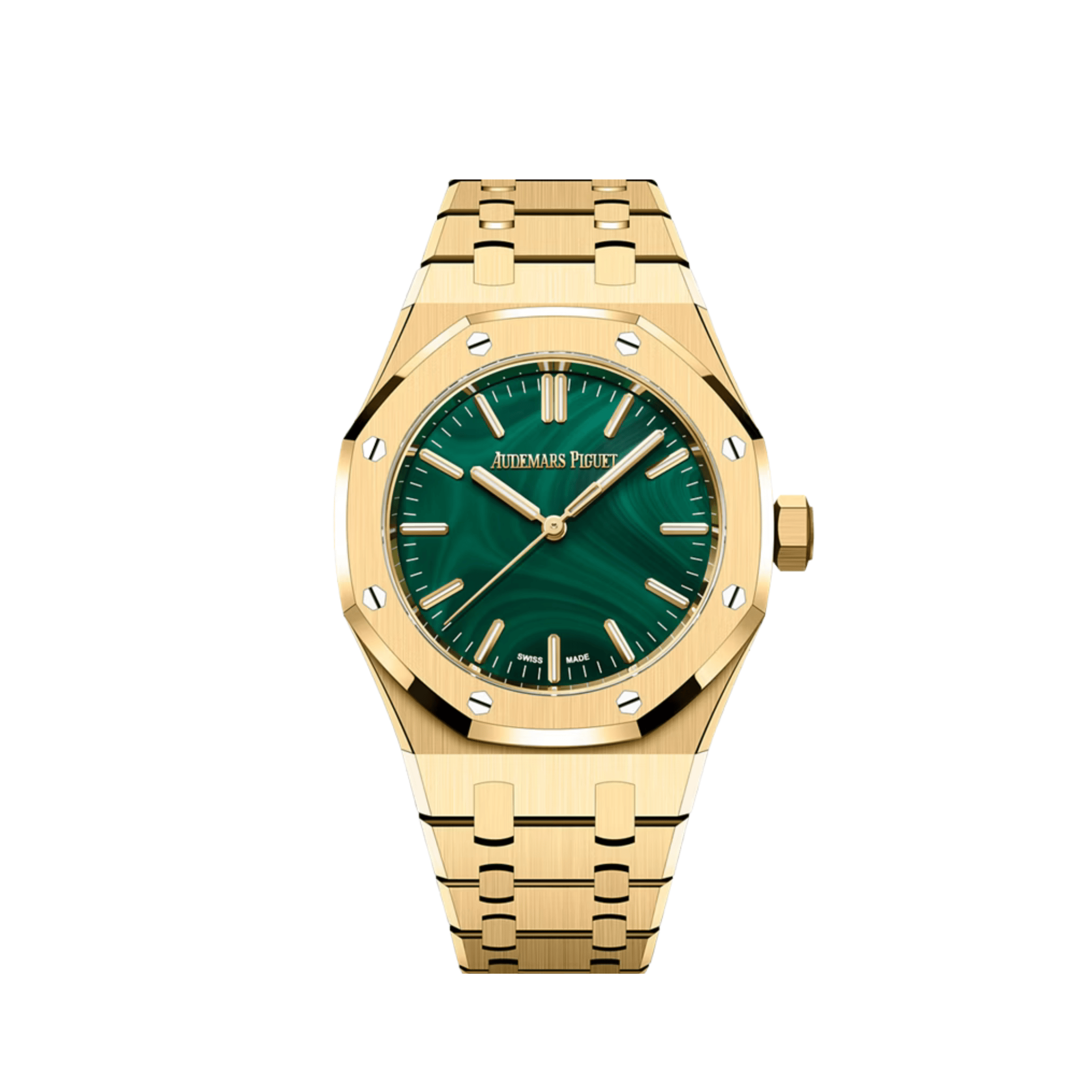 Audemars Piguet Royal Oak 15553BA.OO.1356BA.04 Yellow Gold Malachite Stone Dial (2026)