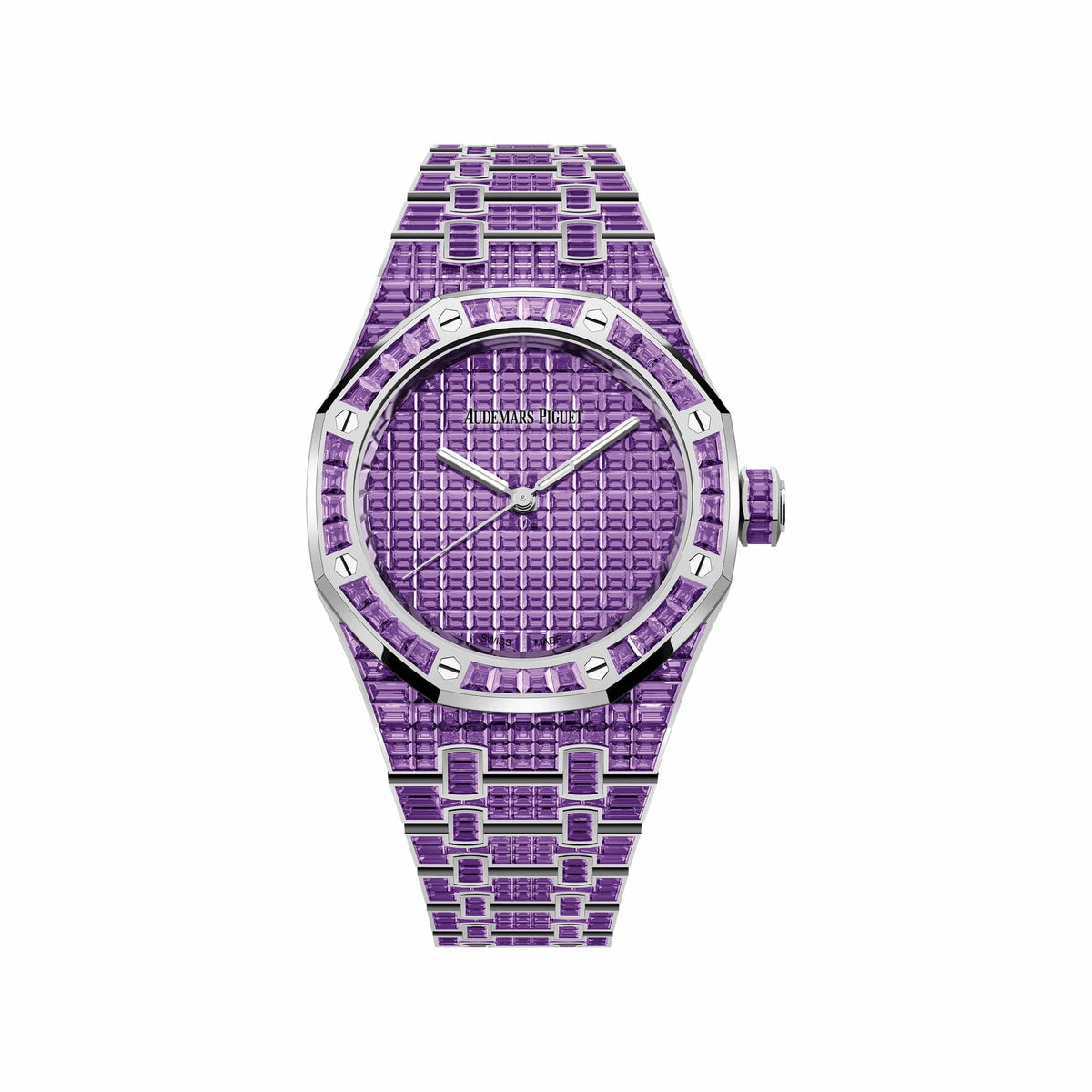 Audemars Piguet Royal Oak 15554BC.AY.1274BC.01 'Ladies' Amethyst '50th Anniversary' White Gold Amethyst Purple Dial