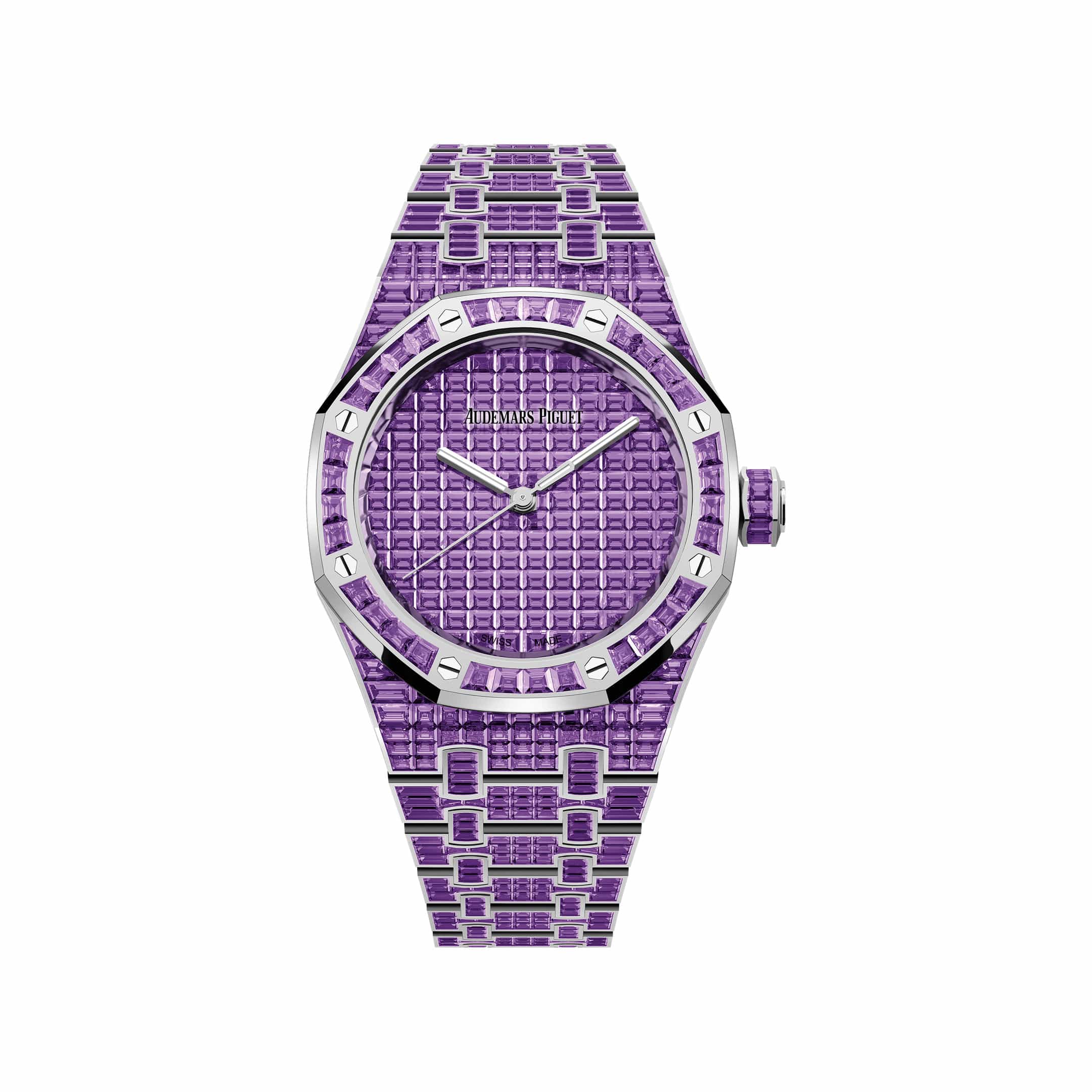 Audemars Piguet Royal Oak 15554BC.AY.1274BC.01 'Ladies' Amethyst '50th Anniversary' White Gold Amethyst Purple Dial