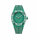 Audemars Piguet Royal Oak 15554BC.EE.1274BC.01 'Ladies' Emerald '50th Anniversary' White Gold Emerald Green Dial