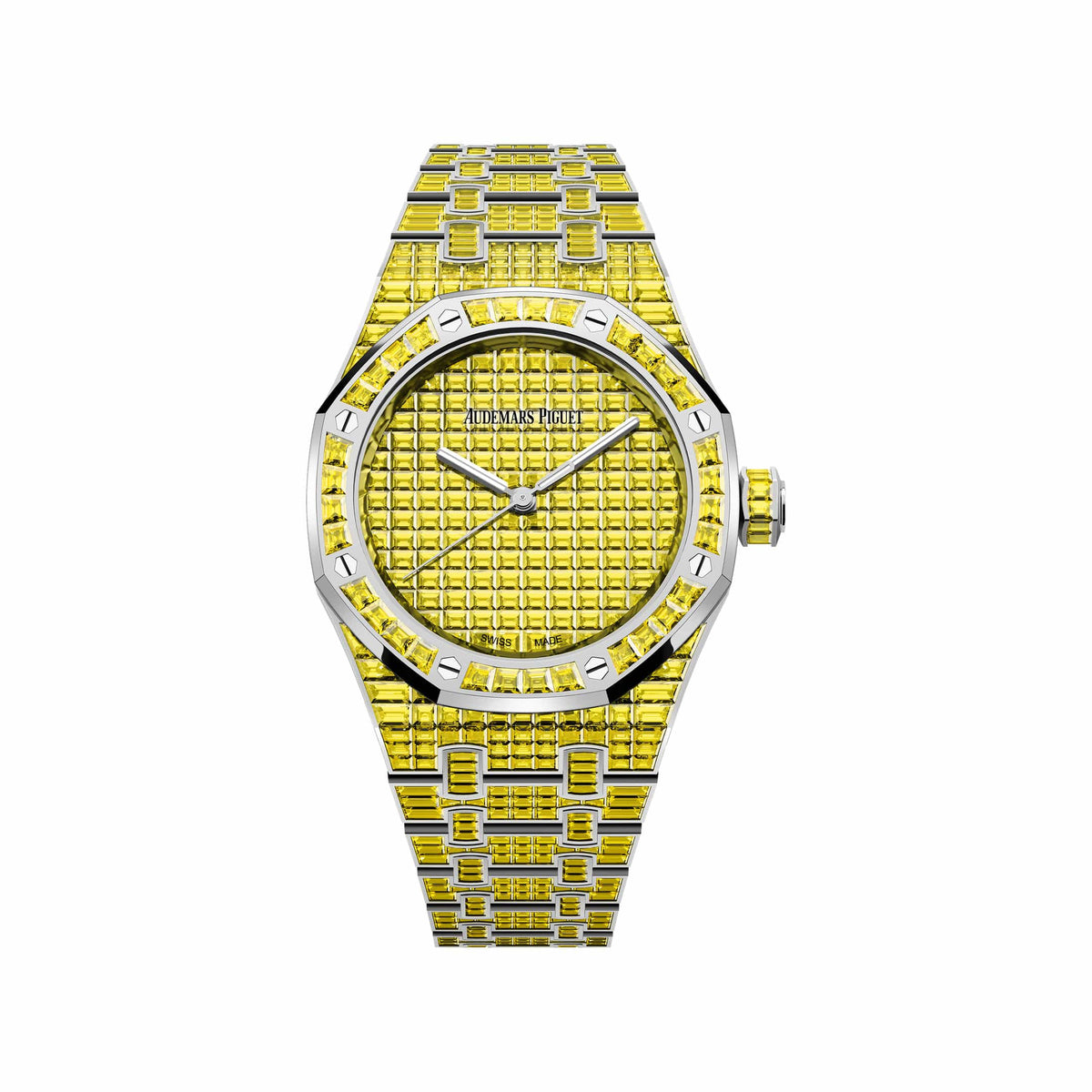 Audemars Piguet Royal Oak 15554BC.RY.1274BC.01 'Ladies' Yellow Chrysoberyl '50th Anniversary' White Gold Chrysoberyl Yellow Dial