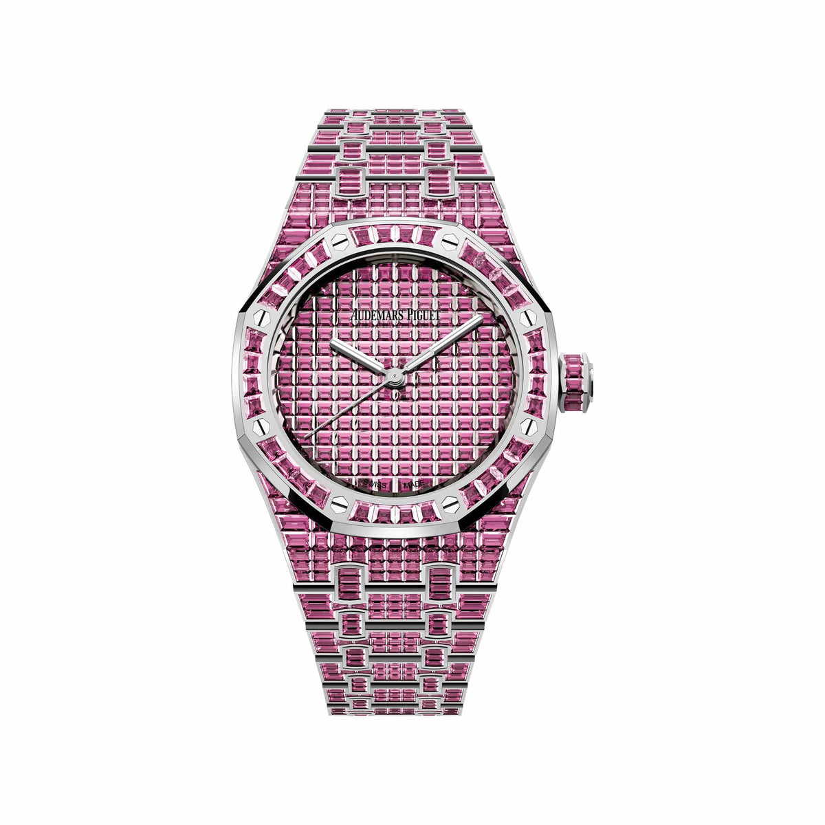 Audemars Piguet Royal Oak 15554BC.TM.1274BC.01 'Ladies' Pink Tourmaline '50th Anniversary' White Gold Tourmaline Pink Dial