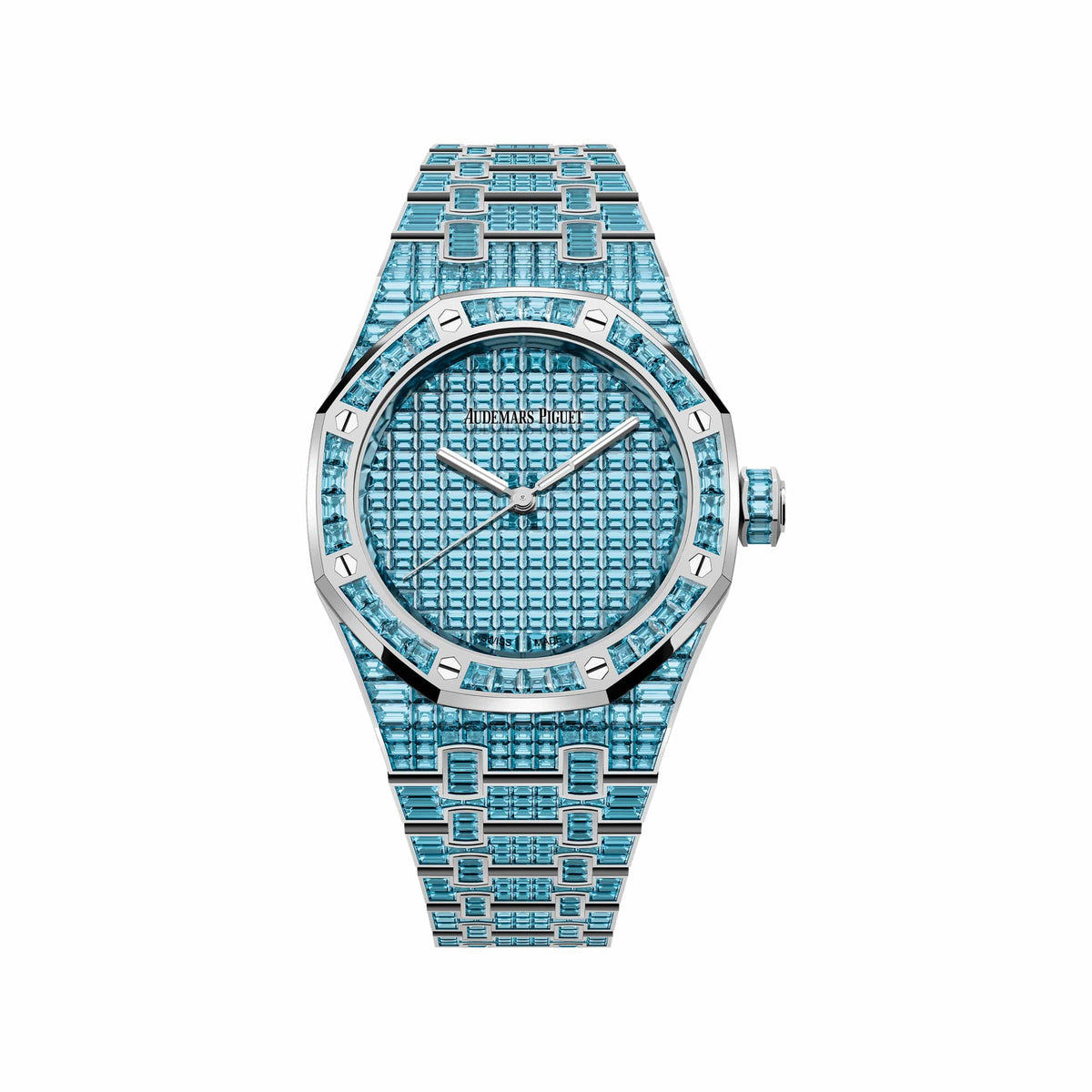 Audemars Piguet Royal Oak 15554BC.TO.1274BC.01 'Ladies' Blue Topaz '50th Anniversary' White Gold Topaz Blue Dial
