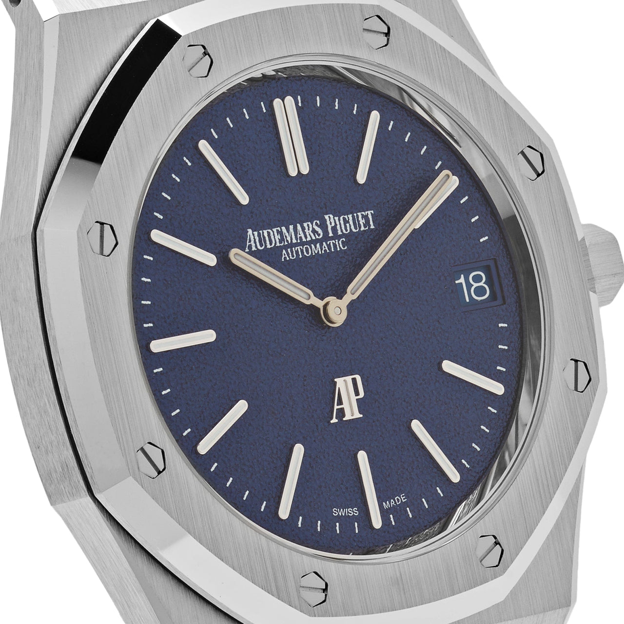 Audemars Piguet Royal Oak 16202BC.OO.1240BC.02 'Jumbo' Extra-Thin White Gold Grainy Blue Dial (2024)