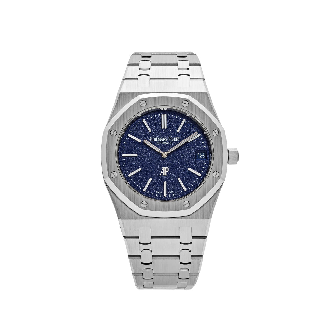 Audemars Piguet Royal Oak 16202BC.OO.1240BC.02 'Jumbo' Extra-Thin White Gold Grainy Blue Dial (2024)