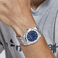 Thumbnail for Audemars Piguet Royal Oak 16202BC.OO.1240BC.02 'Jumbo' Extra-Thin White Gold Grainy Blue Dial (2024)