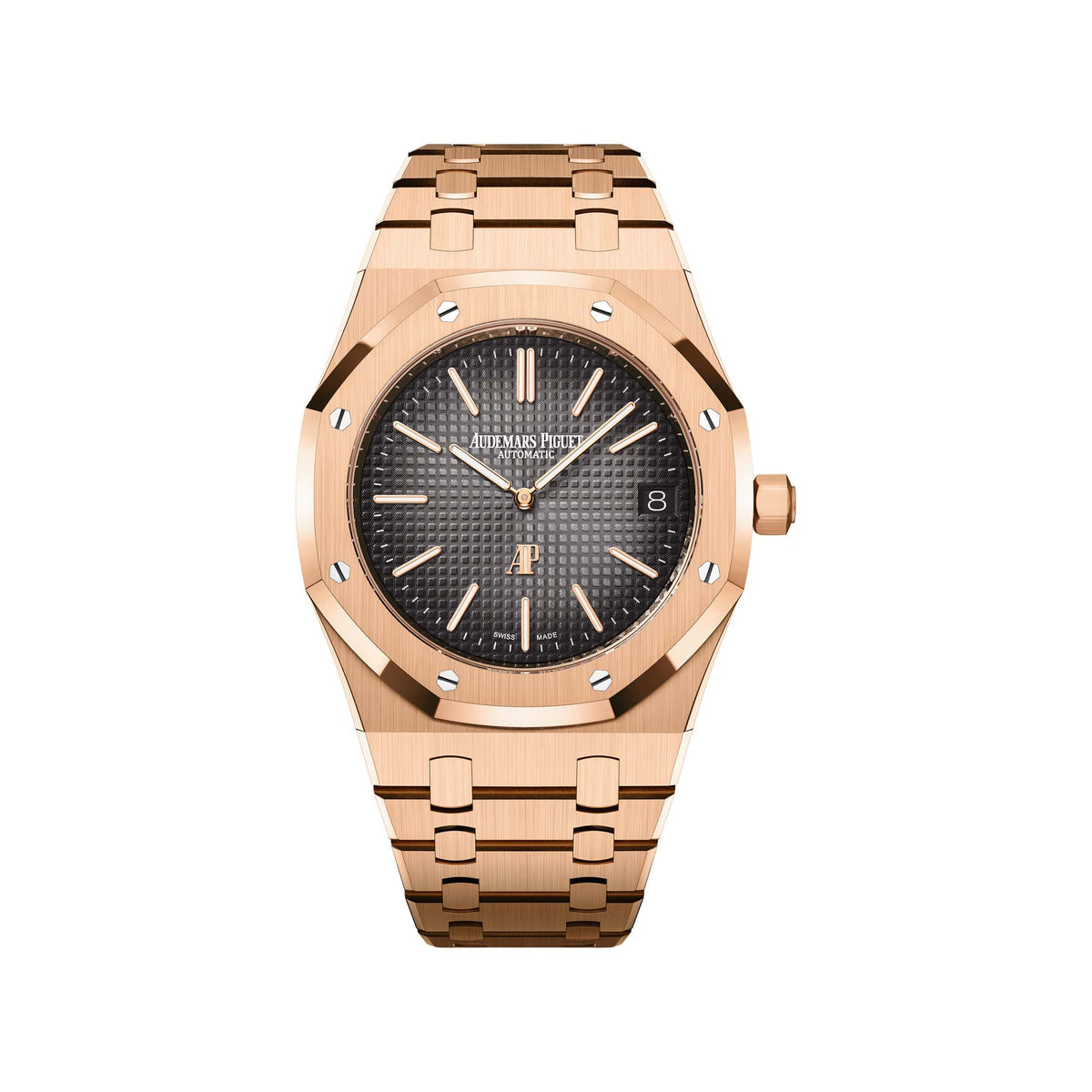 Audemars Piguet Royal Oak 16202OR.OO.1240OR.01 'Jumbo' Extra-Thin '50th Anniversary' Rose Gold Smoked Grey Dial
